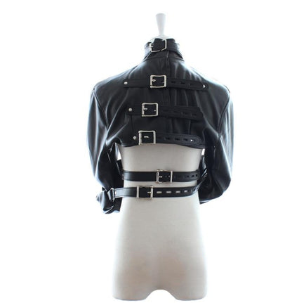 Leather Brace & Handcuffs Bound Bundle Sexy Lingerie