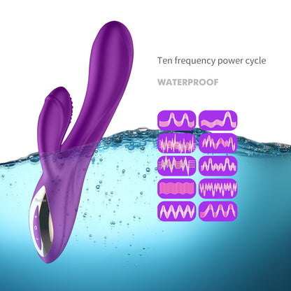 Vibration double tip  massager silicone
