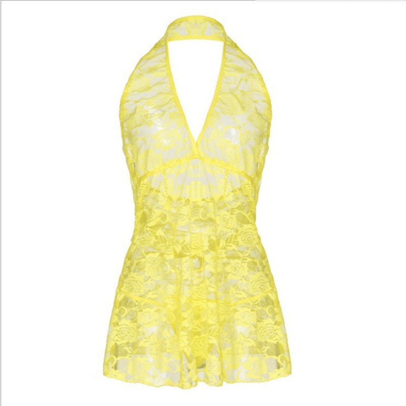 Lingerie pour femme Robe en dentelle érotique chaude