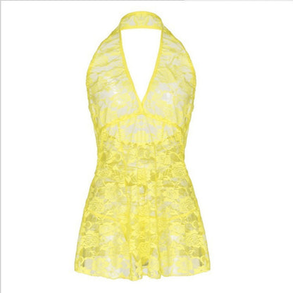 Lingerie pour femme Robe en dentelle érotique chaude