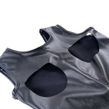 Body sexy en cuir PU