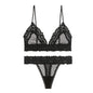 LUXXX Ensemble de soutien-gorge sexy et magnifique avec bonnets triangulaires sans anneau en acier, confortable, respirant et doux