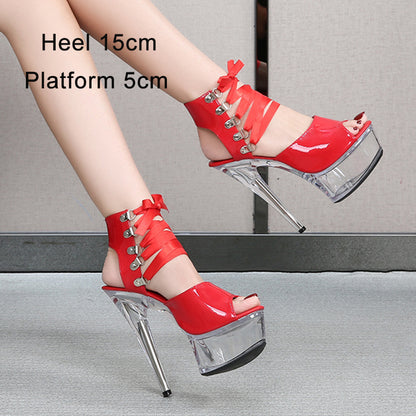 Sandales d'été à talons super hauts