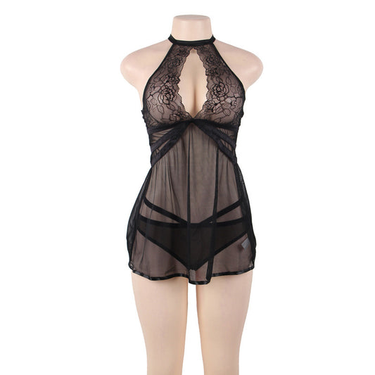 Curvy Sexy Lingerie Sheer Nightdress