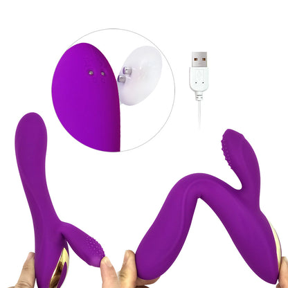Vibration double tip  massager silicone