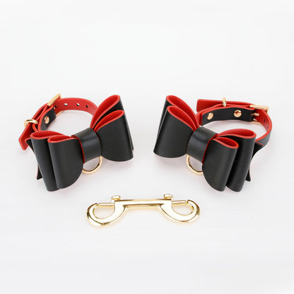 Leather Handcuffs with bows