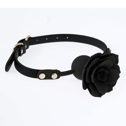 Collier ras du cou en silicone avec boule de bouche rose