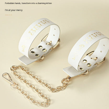 VIPXXX WHITE Bondage et discipline Menottes Menottes pour les pieds