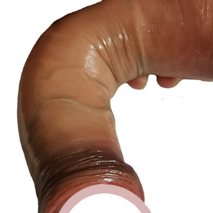 Silicone Dildo with ejecting testicules