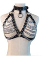 Leather and Chain Bras with choker