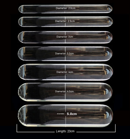 Couple Toy Cylinder Glass Stick Massage