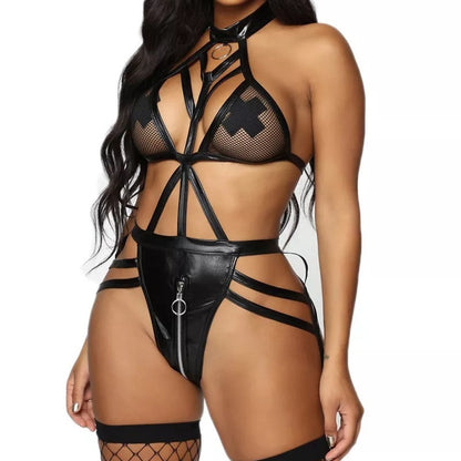 Body licou en cuir verni LUXXX