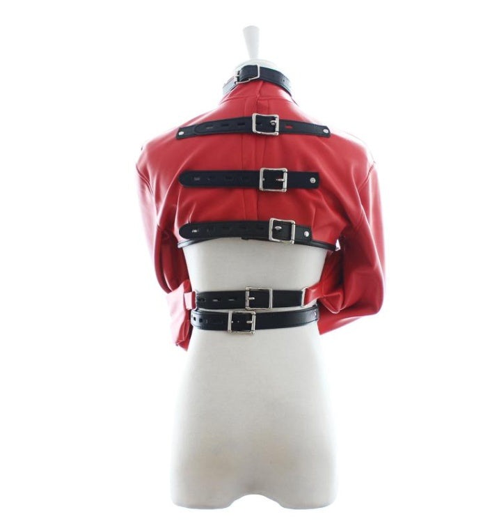 Leather Brace & Handcuffs Bound Bundle Sexy Lingerie