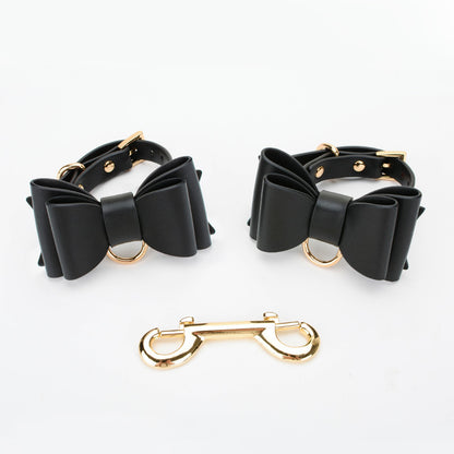 Leather Handcuffs with bows