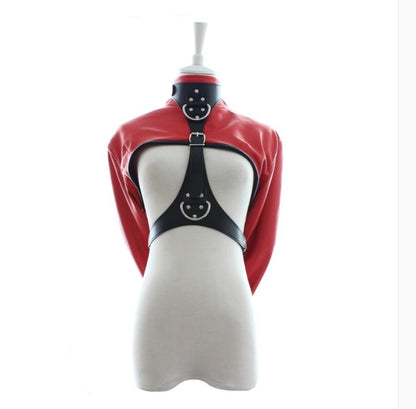 Leather Brace & Handcuffs Bound Bundle Sexy Lingerie