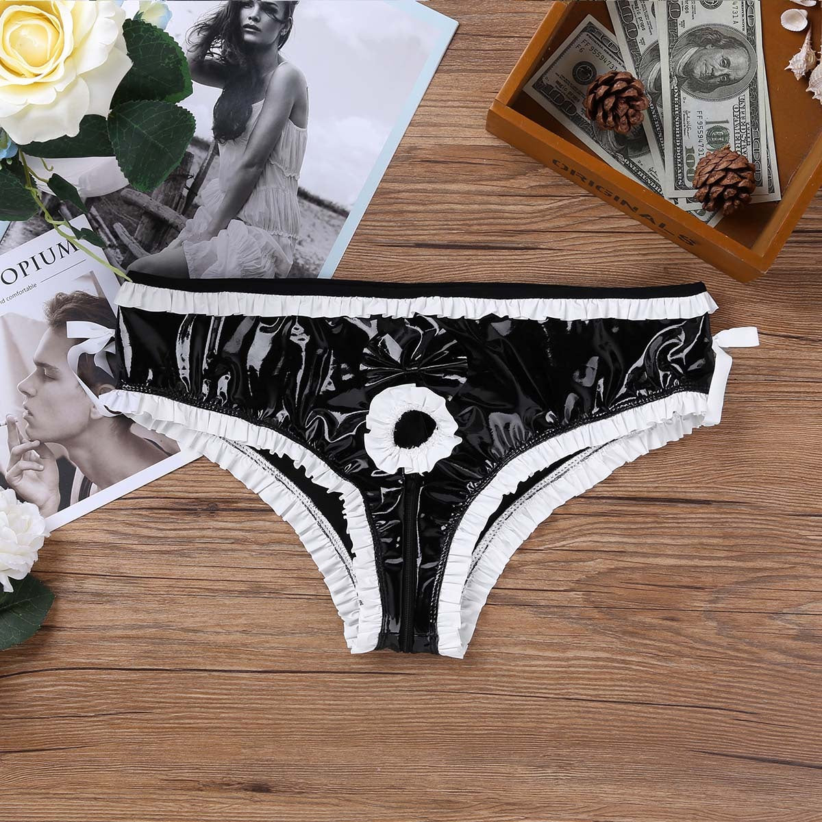 Maid Costume Cosplay Sissy Latex Underwear Men Gay Fetish