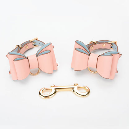 Leather Handcuffs with bows