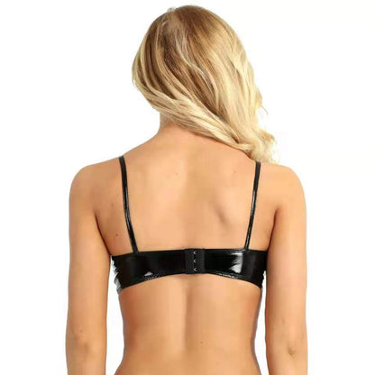 Soutien-gorge en cuir verni LUXXX