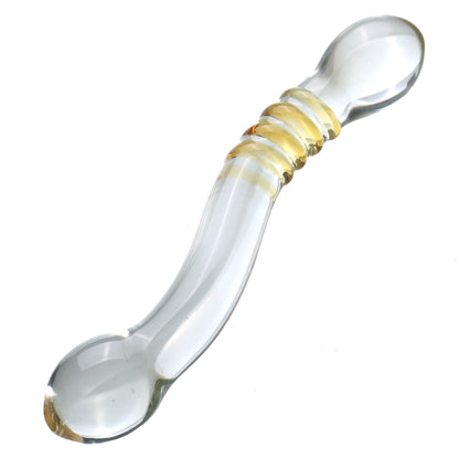 S Curved Transparent Glass Toy Double-headed For Women