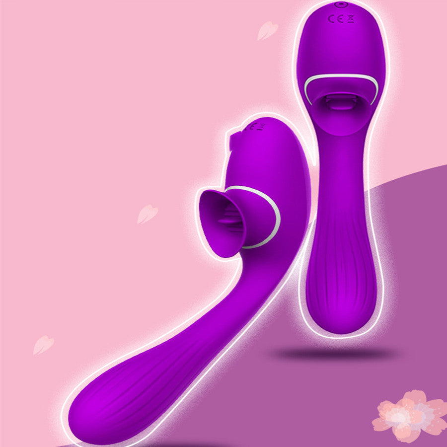 Bending Tongue Licking Vibrator Masturbation Device