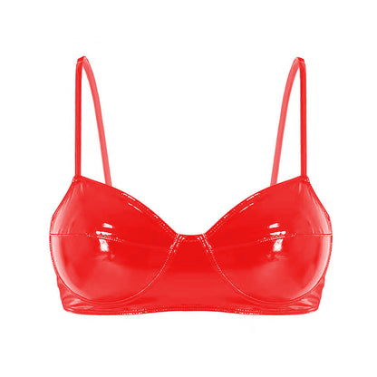 Soutien-gorge en cuir verni LUXXX