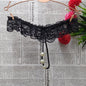 Sexy Lace Women's T-shaped Panties with massage beads