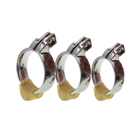 Ceinture de chasteté en acier inoxydable avec anneau élastique assorti