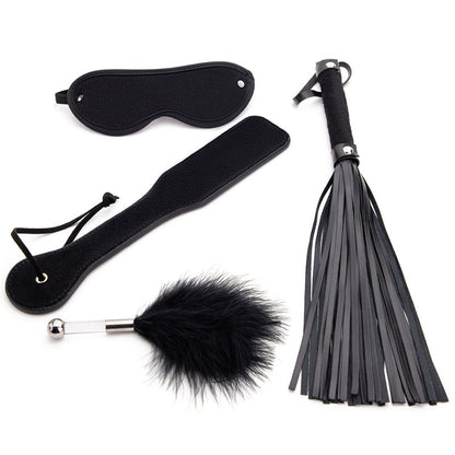 Four Piece Set Paddle Toy Whip Eye Mask Feather