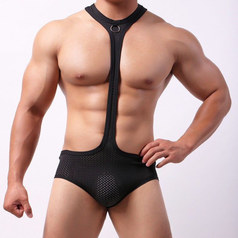 Body en maille respirante découpée