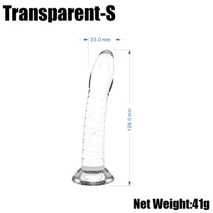 Transparent Jelly Crystal Massage Dildo