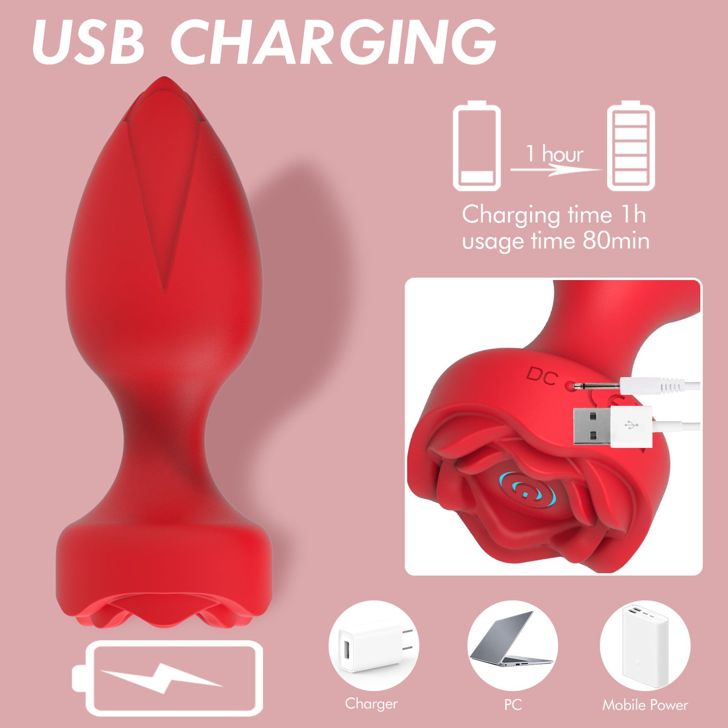 Charging 10-frequency Remote Control Vibrator