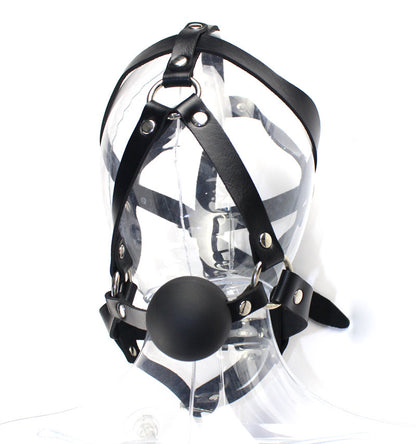 Leather PVC Head-mounted Ball Gag