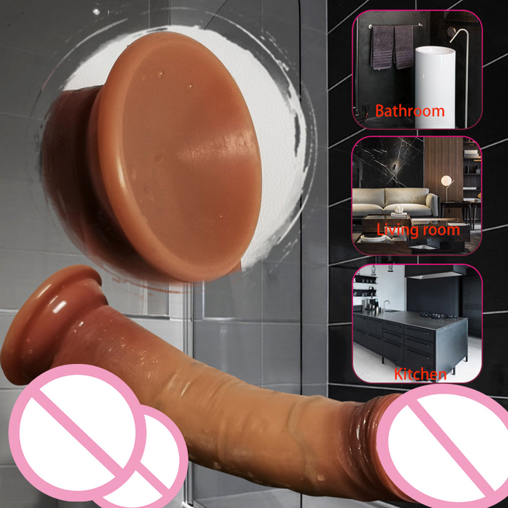 Silicone Dildo with ejecting testicules