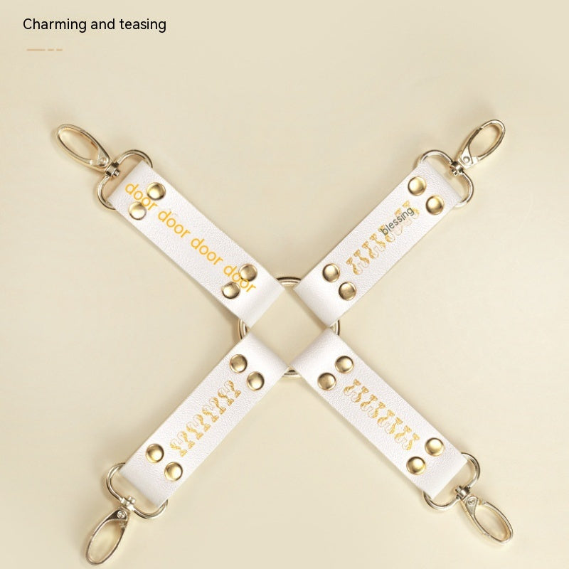 VIPXXX WHITE Bondage et discipline Menottes Menottes pour les pieds