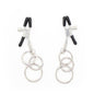 Pinces à tétons sexy avec pendentif en forme de cerceau en fer
