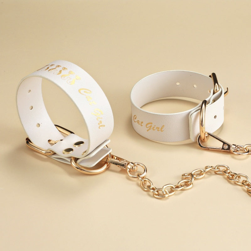 VIPXXX WHITE Bondage et discipline Menottes Menottes pour les pieds