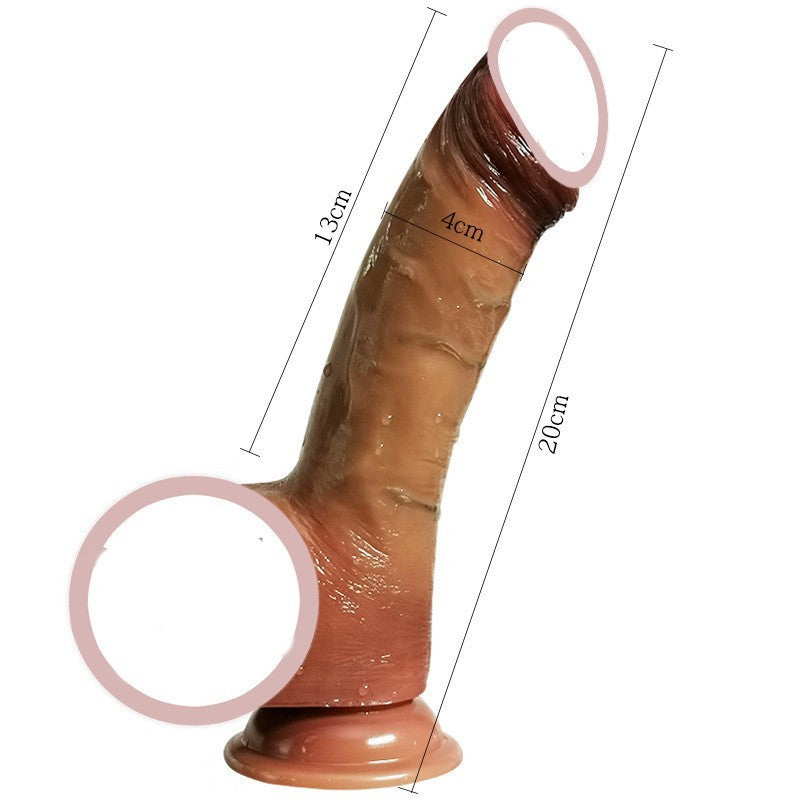 Silicone Dildo with ejecting testicules