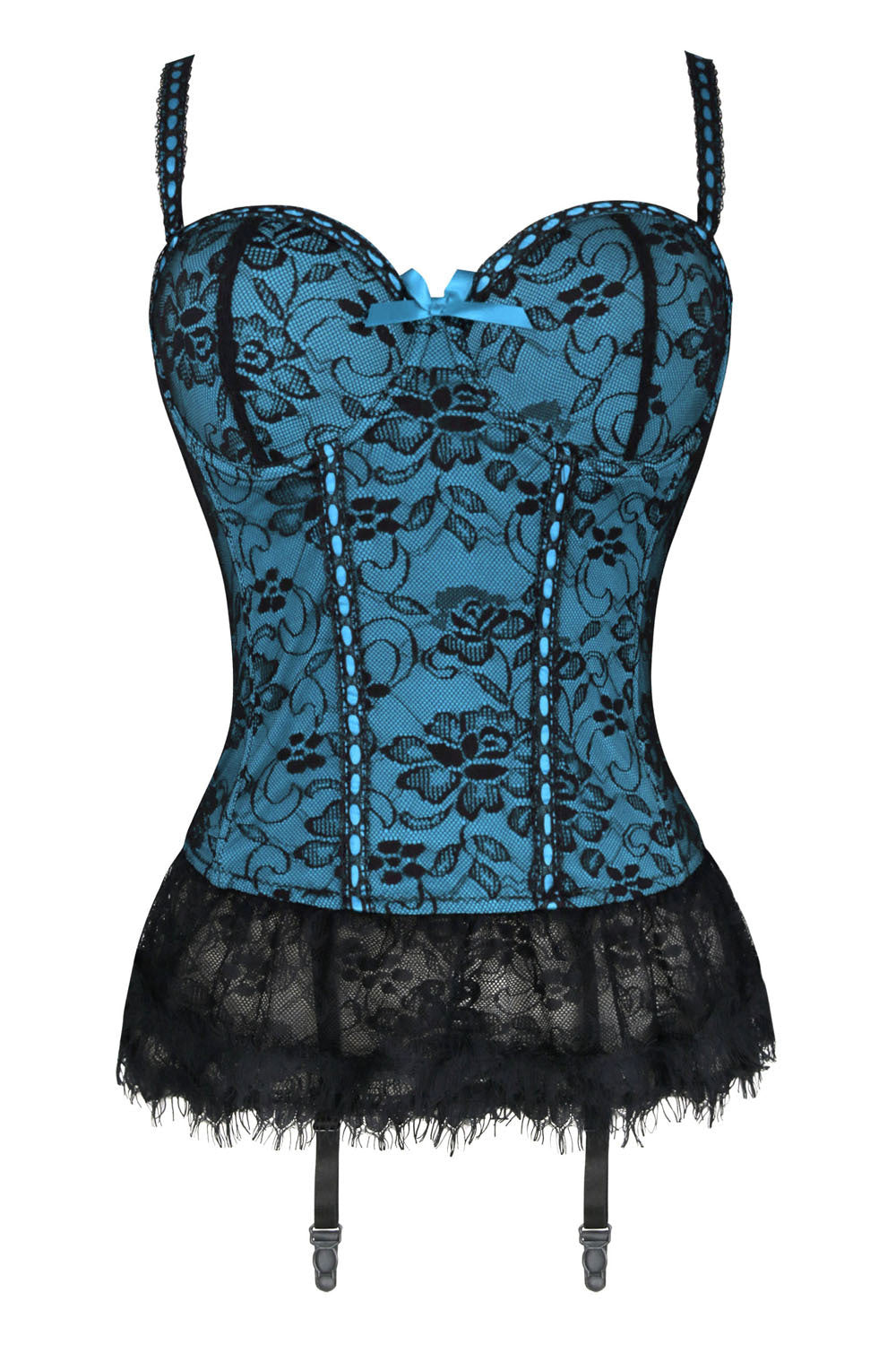 Mesh Lace Ultra Thin Breathable Corset with Garter