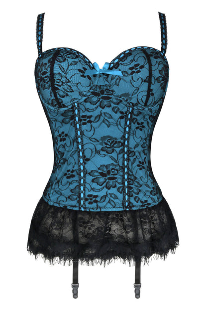 Mesh Lace Ultra Thin Breathable Corset with Garter