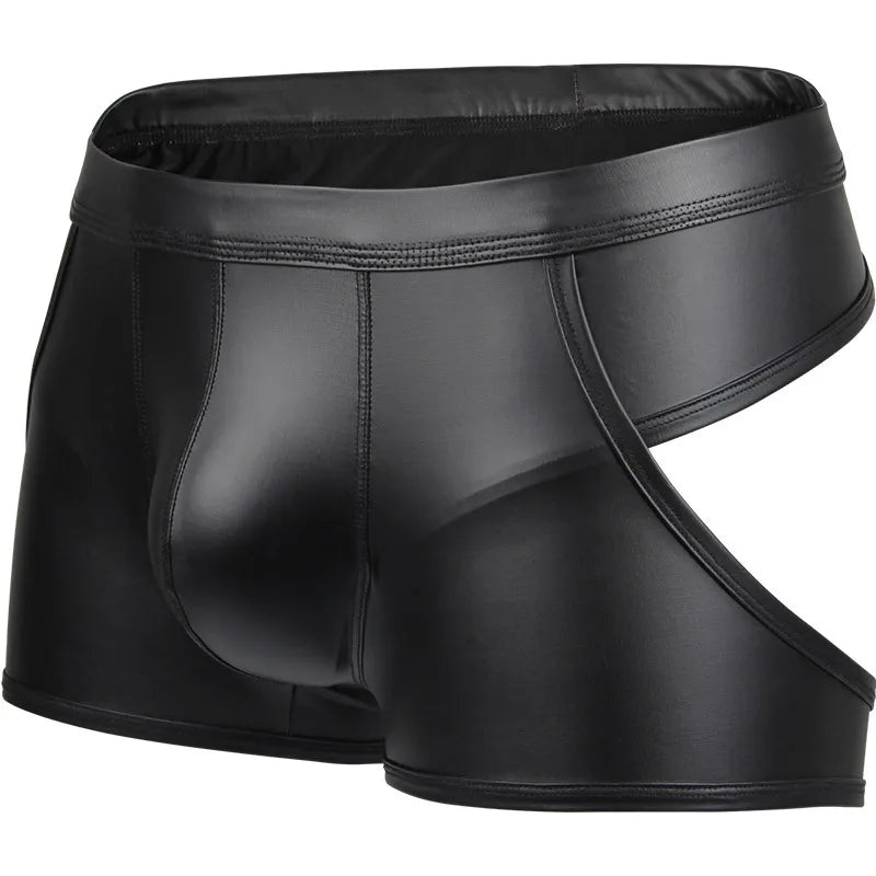 Faux Leather Open Butt Bottoms
