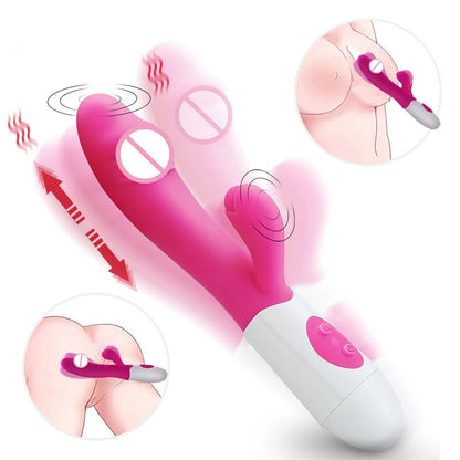3 In 1 Double Duty Dildo Vibration Masturbator