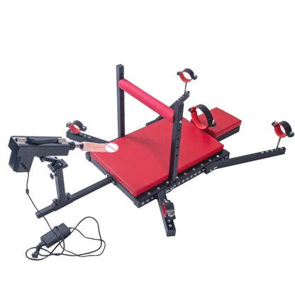 Lit séparateur de jambes rembourré BDSM avec gode pulsé électrique