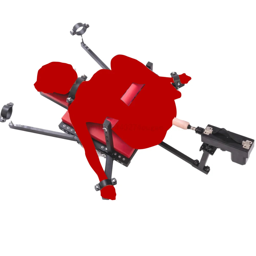 Lit séparateur de jambes rembourré BDSM avec gode pulsé électrique