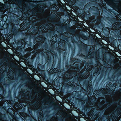 Mesh Lace Ultra Thin Breathable Corset with Garter