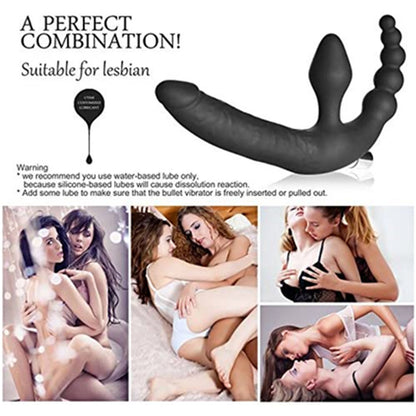 Triple-Penatration Resonance Butt Plug Prostate Massager