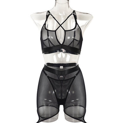 Ensemble trois pièces transparent