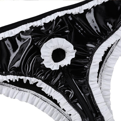 Maid Costume Cosplay Sissy Latex Underwear Men Gay Fetish