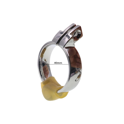 Ceinture de chasteté en acier inoxydable avec anneau élastique assorti