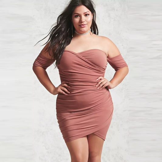 Sexy Off Shoulder Dress Plus Size