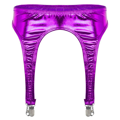 Porte-jarretelles en cuir verni LUXXX